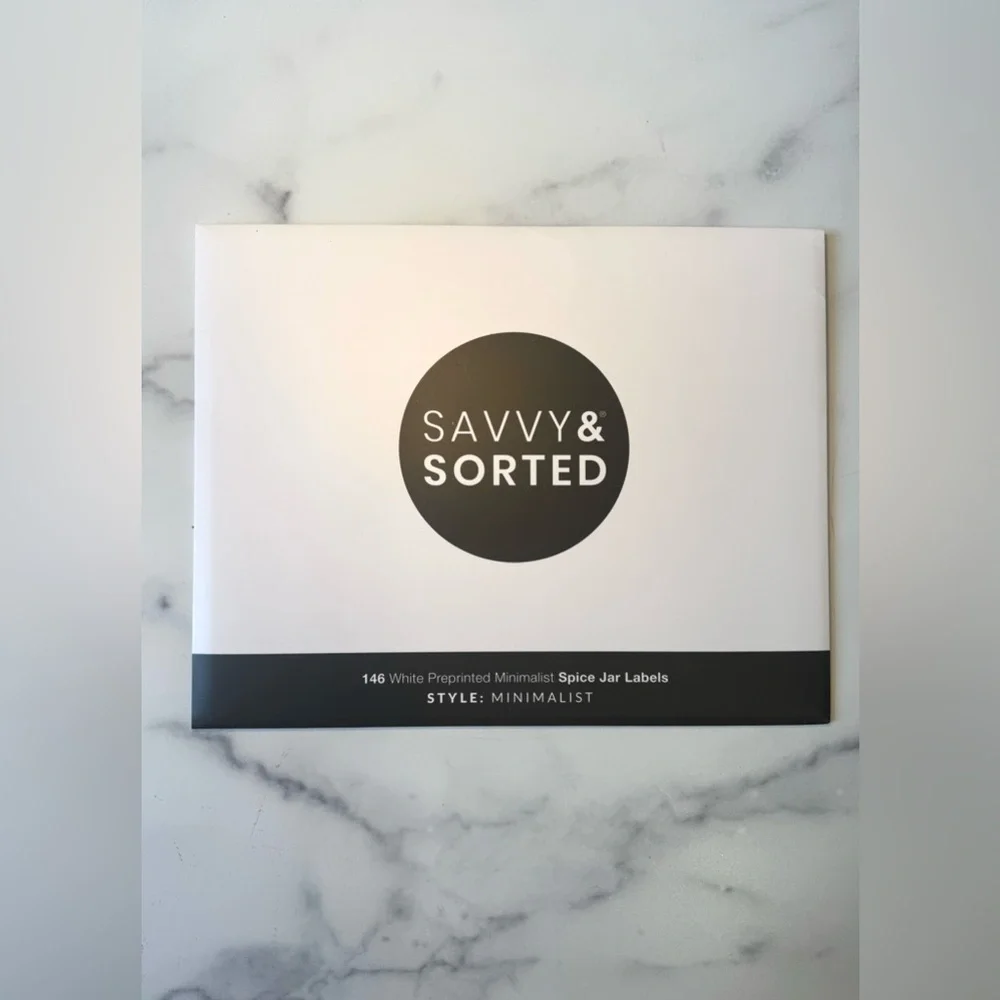NEW Savvy & Sorted Minimalist Spice Jar Labels